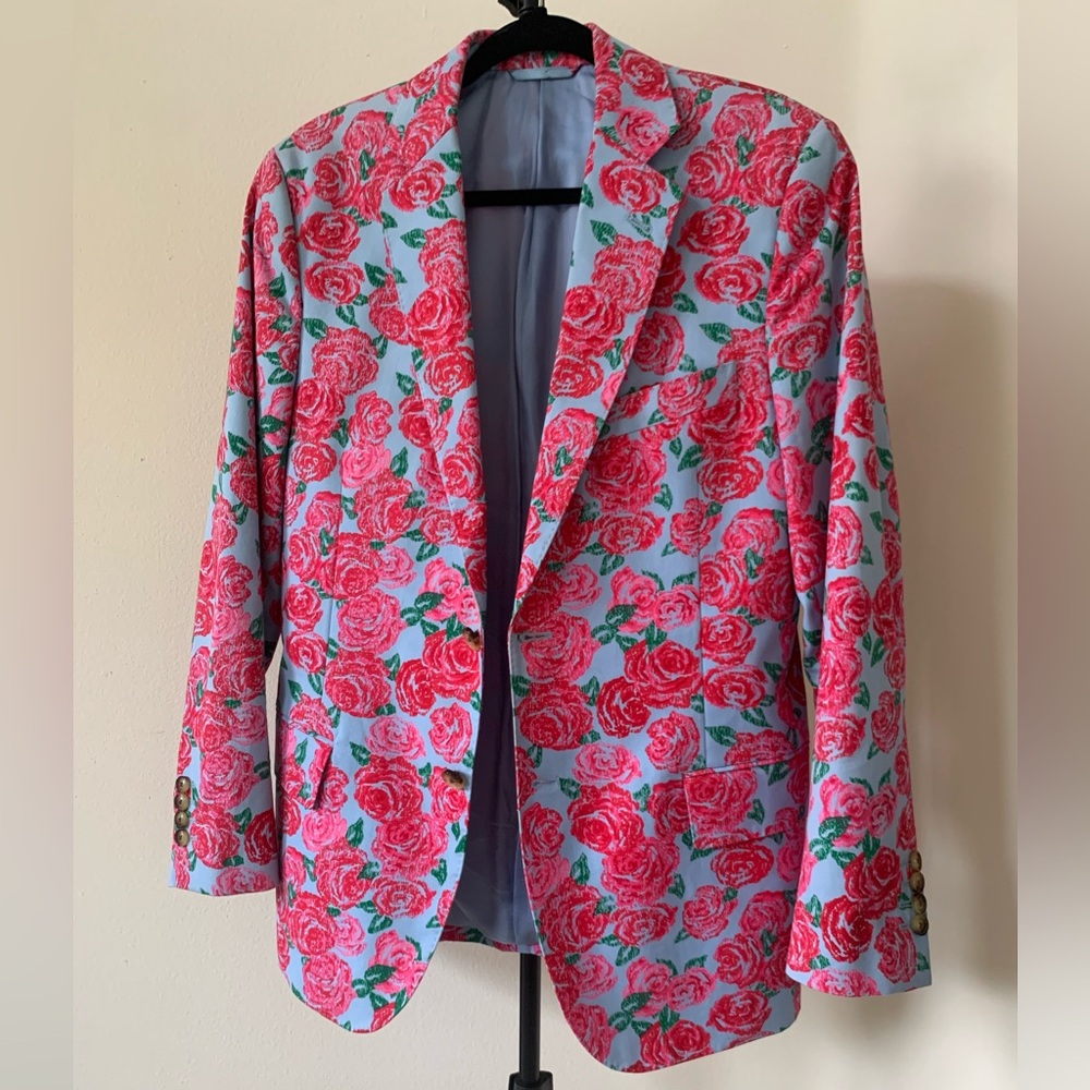 Vineyard Vines Kentucky Derby Rose Blazer Size 38R - Picture 2 of 10